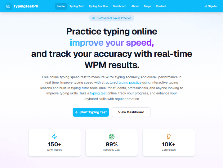 Typing Test PK